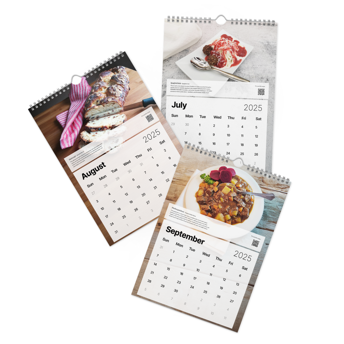 German Recipe - Wall Calendar (2025)