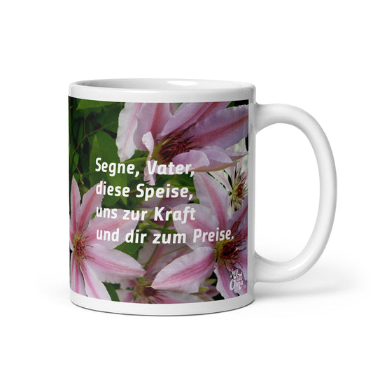 Clematis Mug With German Prayer